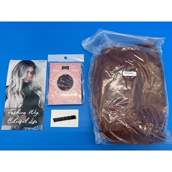 Lonai Long Red Costume Party Wig With Wig Cap - Picture 4 of 5